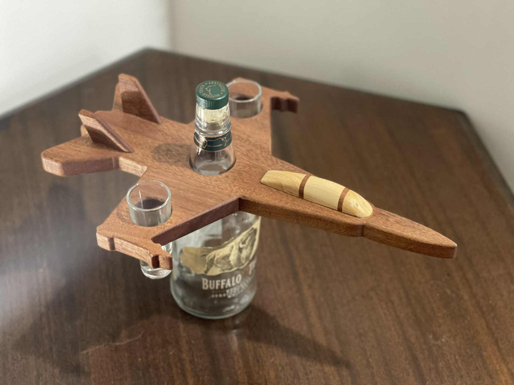 F/A-18 Aircraft Shot Glass Display