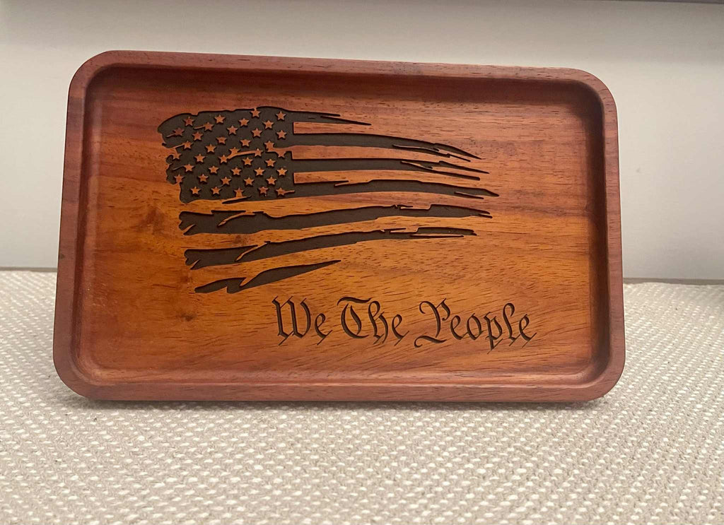 American Flag/We The People Catch Tray