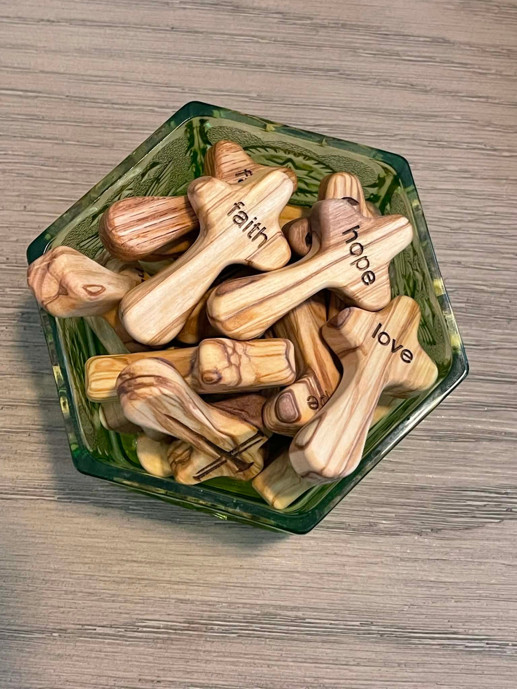 Customized Wood Pocket Crosses