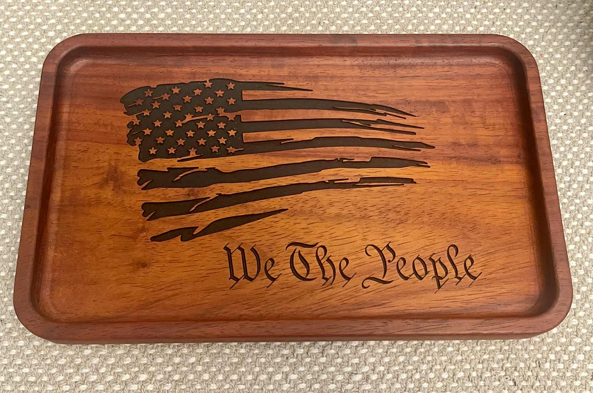 American Flag/We The People Catch Tray