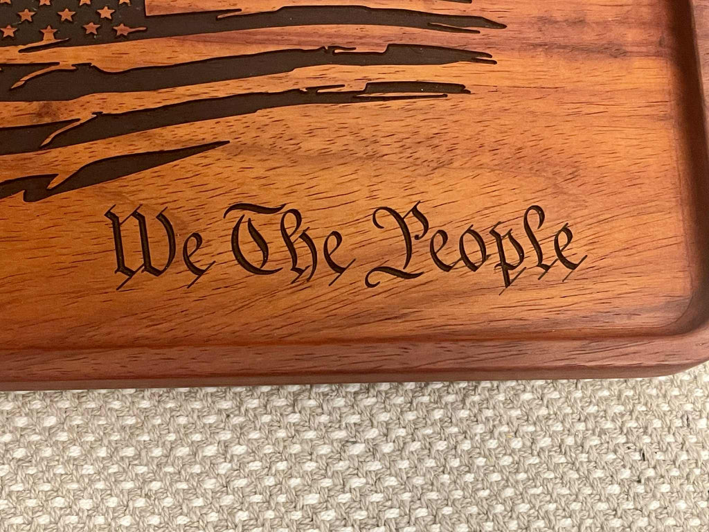 American Flag/We The People Catch Tray