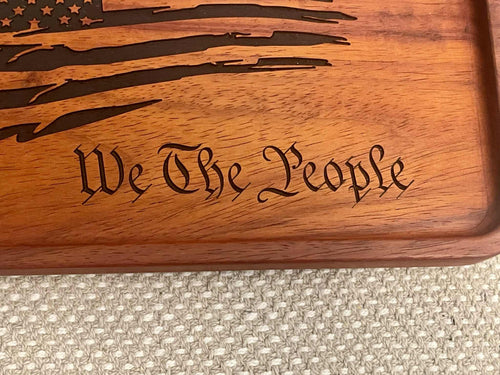 American Flag/We The People Catch Tray