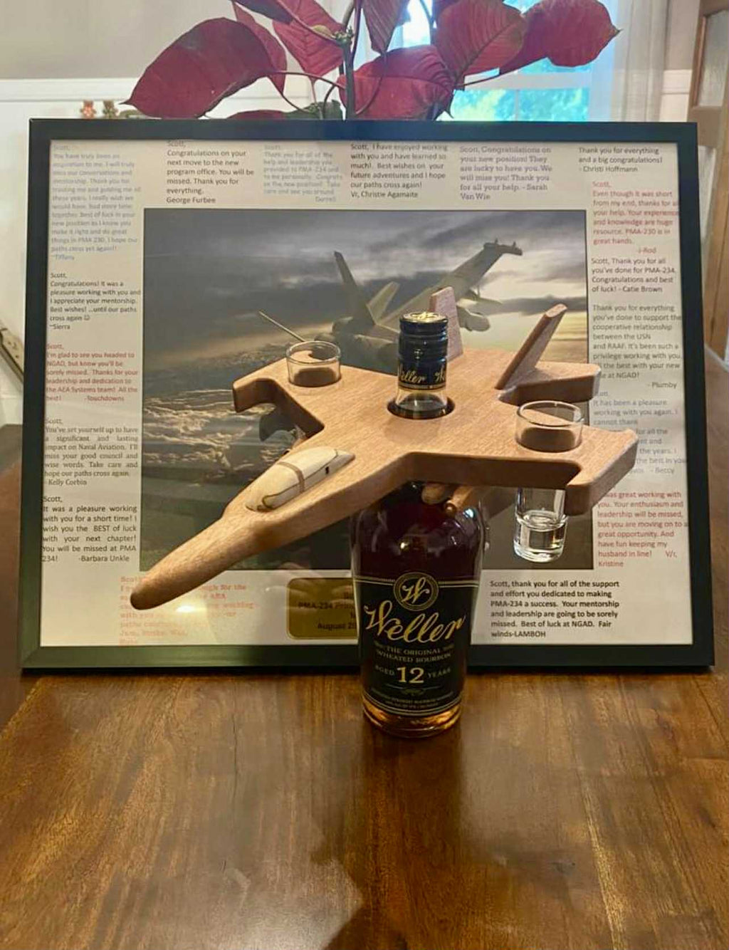 F/A-18 Aircraft Shot Glass Display