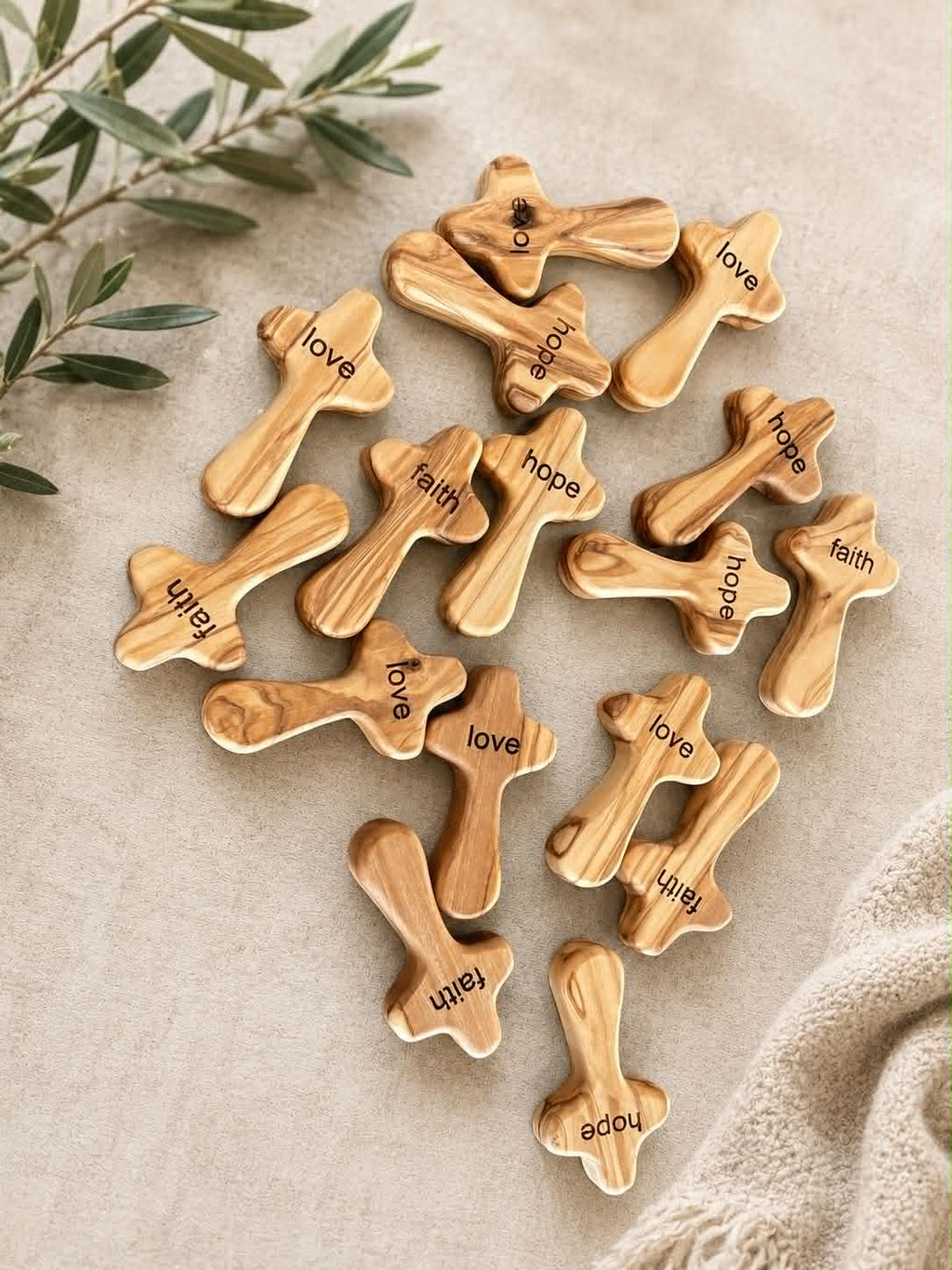 Customized Wood Pocket Crosses