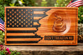 US Flag with 3D Carved Snake Don't Tread On Me